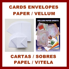 Cartas, Sobres, Papel y Vitela